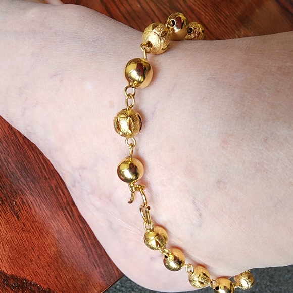 Anklet 11 inches gold plated - Picture 3 of 3